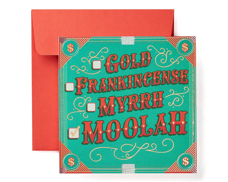 Moolah Christmas Money and Gift Card Holder Greeting Card