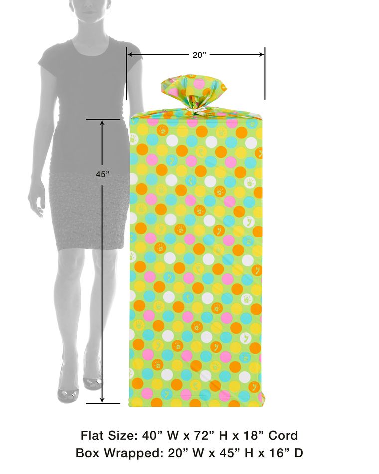 Jumbo Plastic Gift Bag Baby Hands and Feet