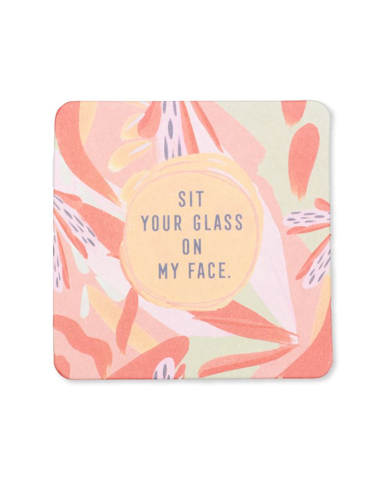 sit your glass on my face coasters (set of 8)