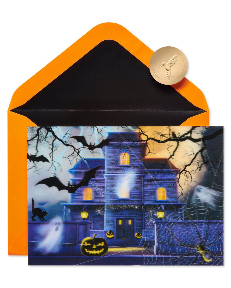 Haunted House Halloween Greeting Card 