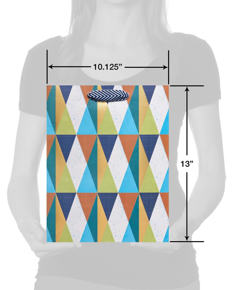 Geometric Pattern Large Father's Day Gift Bag, 1 Bag