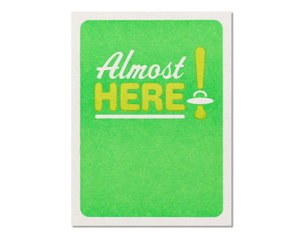 Almost Here Baby Congratulations Card