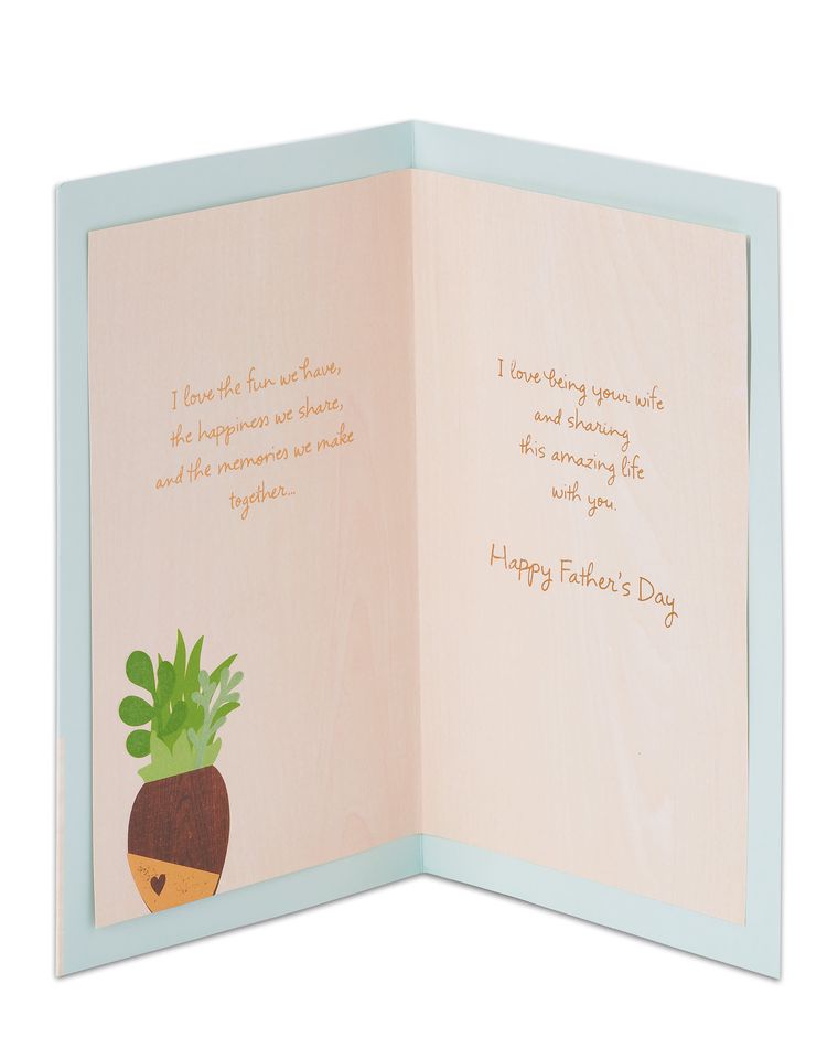 Succulent Father's Day Card for Husband 