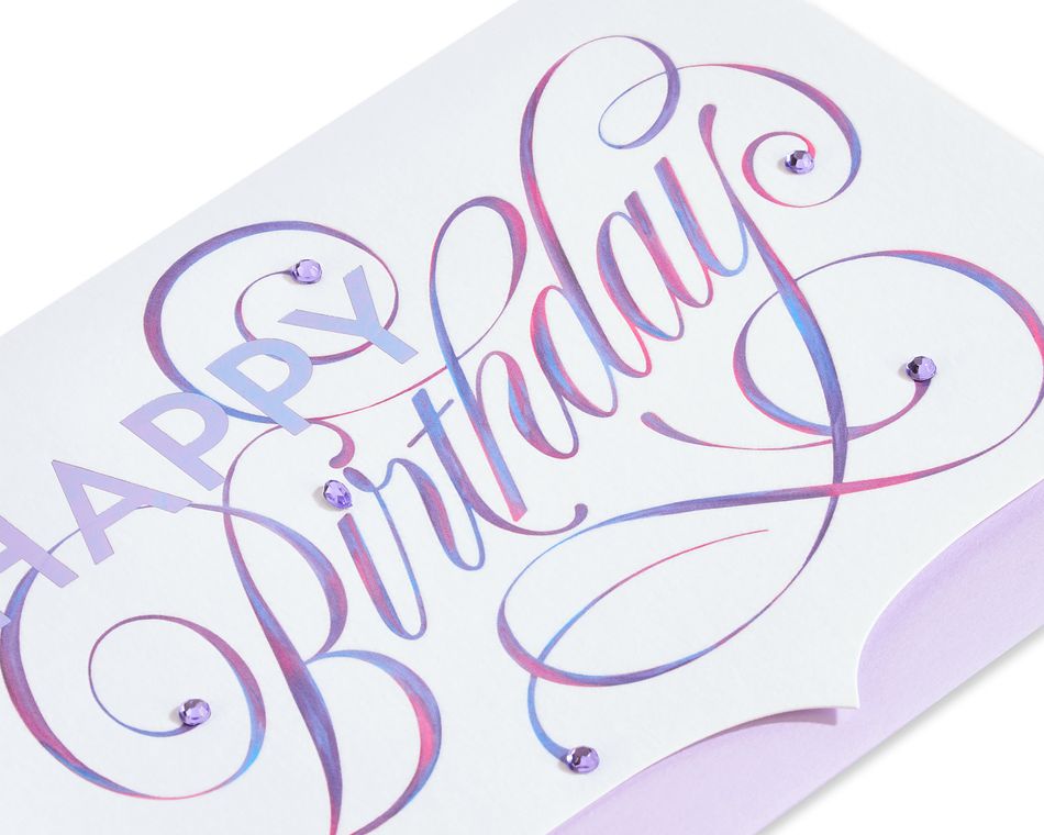Elegant Happy Birthday Birthday Greeting Card 