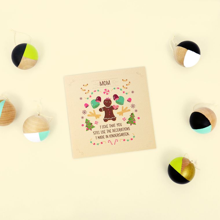 Gingerbread Greeting Card for Mom - Christmas, Happy Holidays