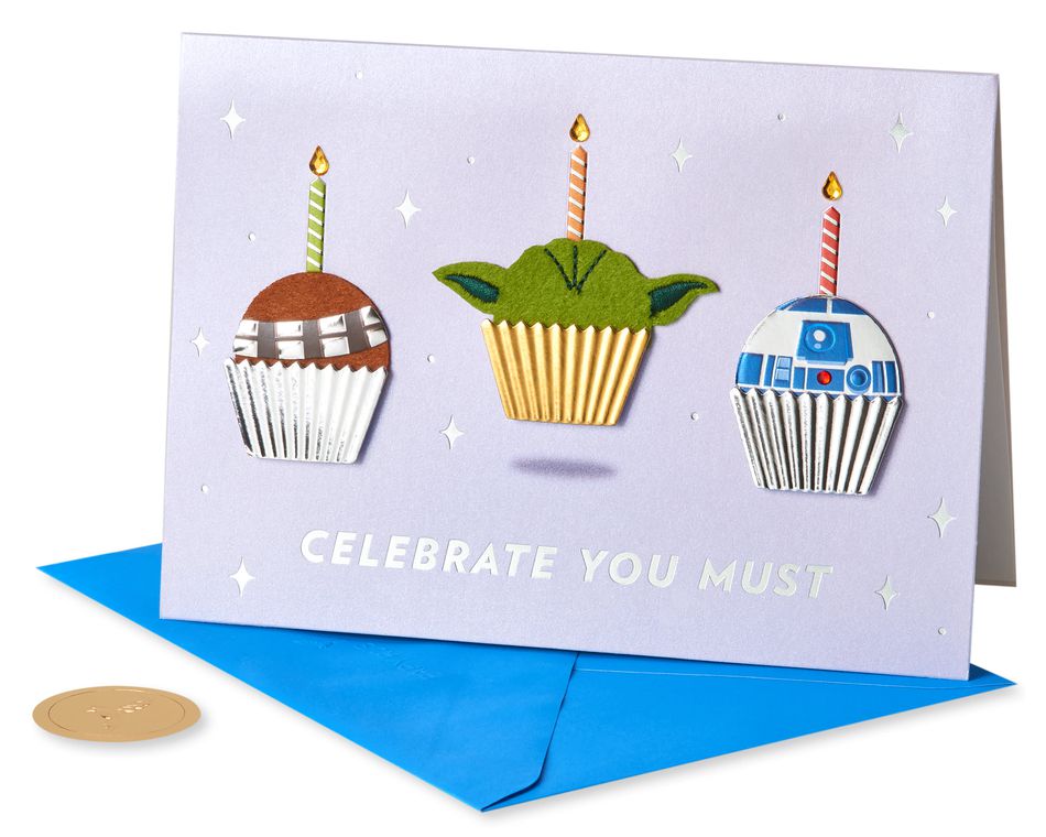 Celebrate You Must Star Wars Birthday Greeting Card