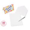 Floral Thank-You Cards and White Envelopes, 48-Count