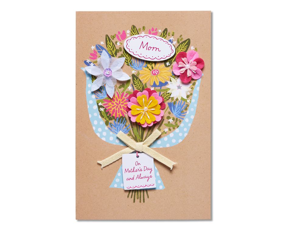 bouquet mother's day card
