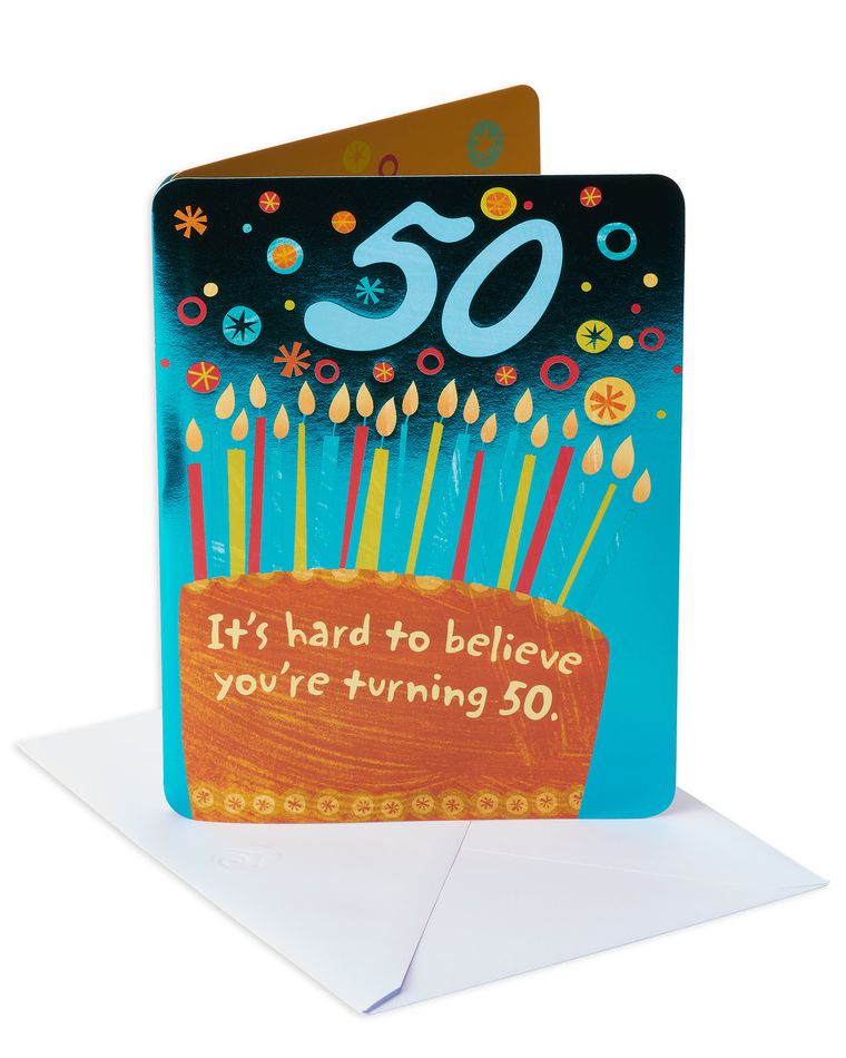 Hard to Believe 50th Birthday Card