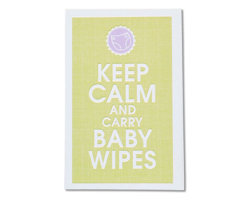 keep calm baby congratulations card