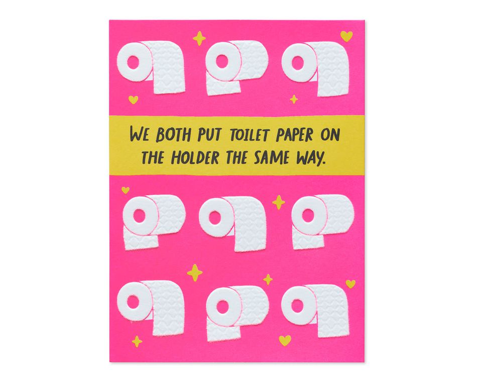 Toilet Paper Valentine's Day Card