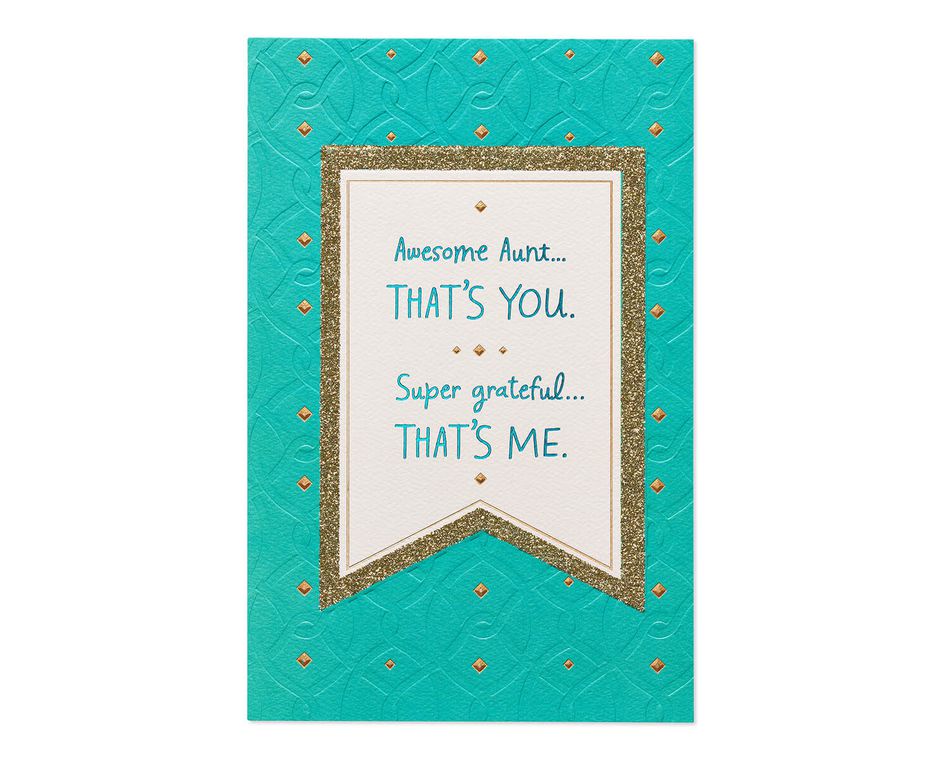 Super Grateful Mother's Day Card for Aunt 