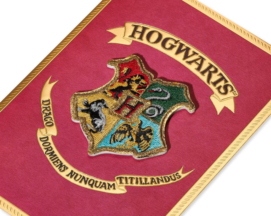 Hogwarts Patch Harry Potter Blank Greeting Card 