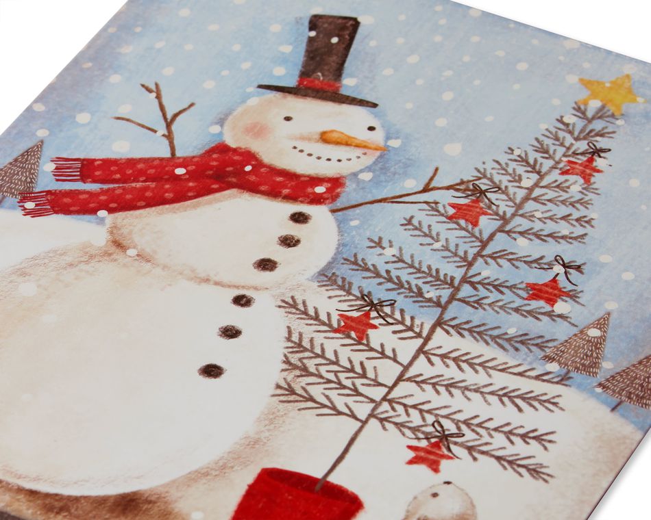 Snowman Christmas Boxed Cards and White Envelopes, 14-Count