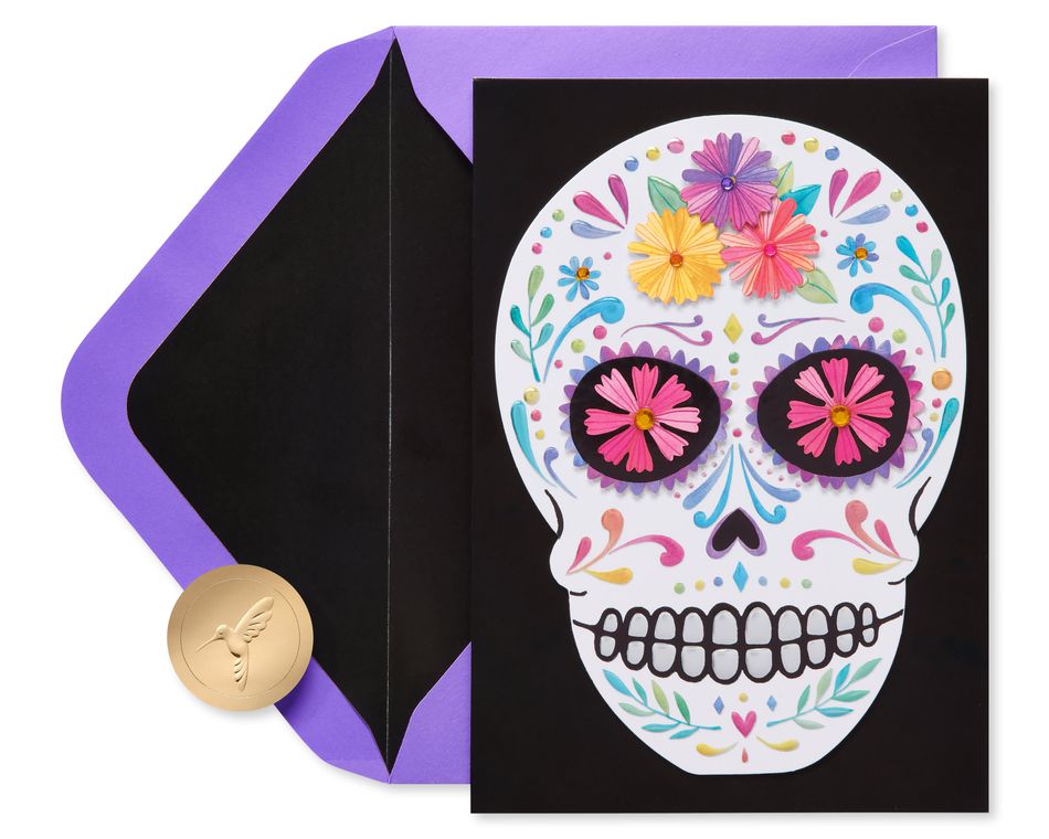Skull Day of the Dead Greeting Card