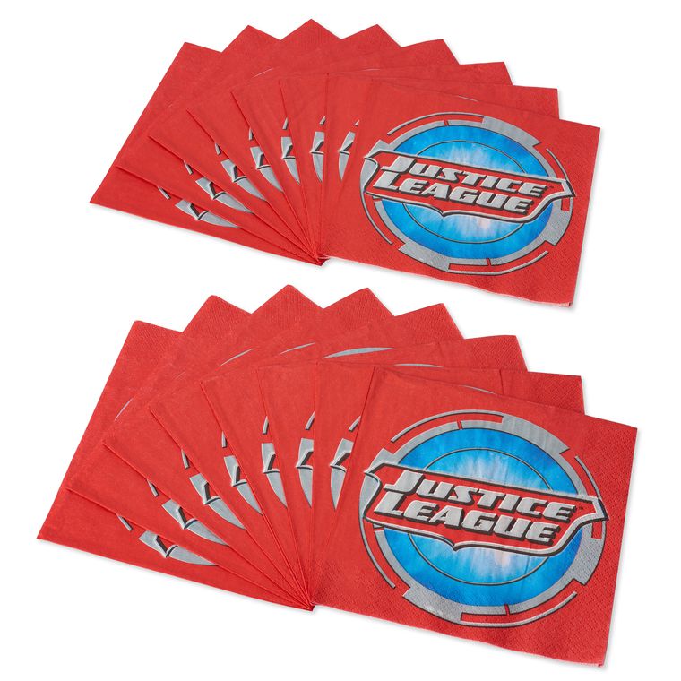 Justice League 16-Count Lunch Napkins, Party Supplies