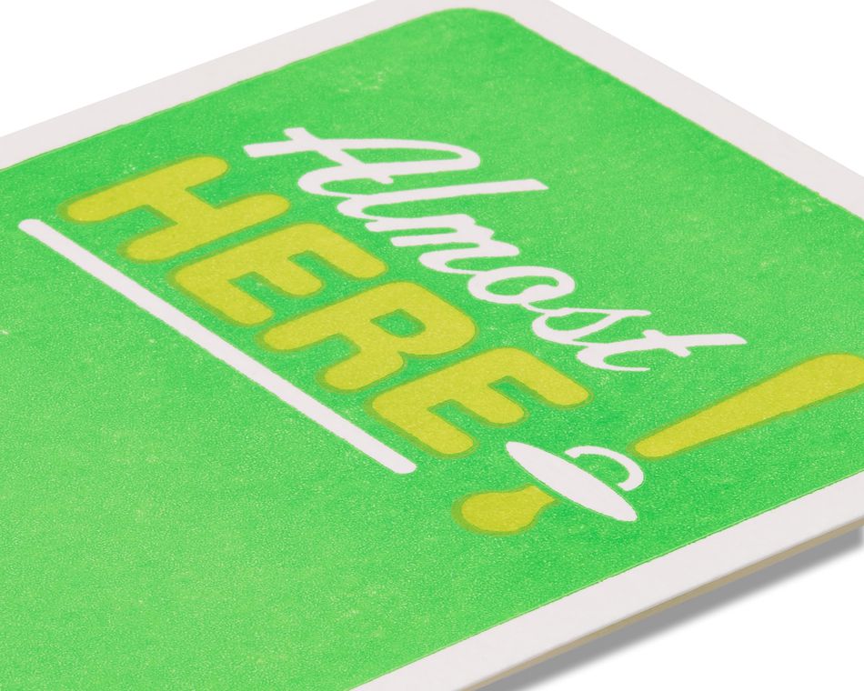 Almost Here Baby Congratulations Card