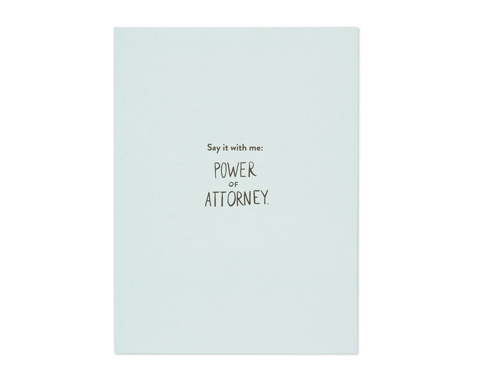 power of attorney mother's day card