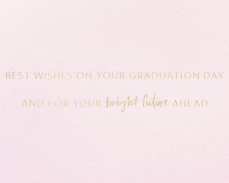 Floral Cap Graduation Greeting Card 
