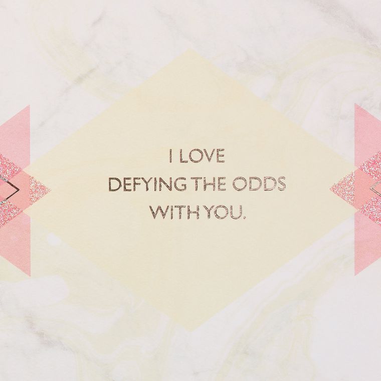 Romantic Defying the Odds Valentine's Day Card