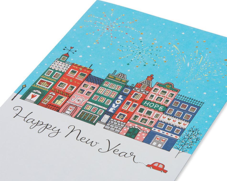 Cityscape Happy New Year Card, 6-Count