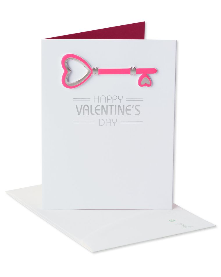 Heart Key Valentine's Day Card