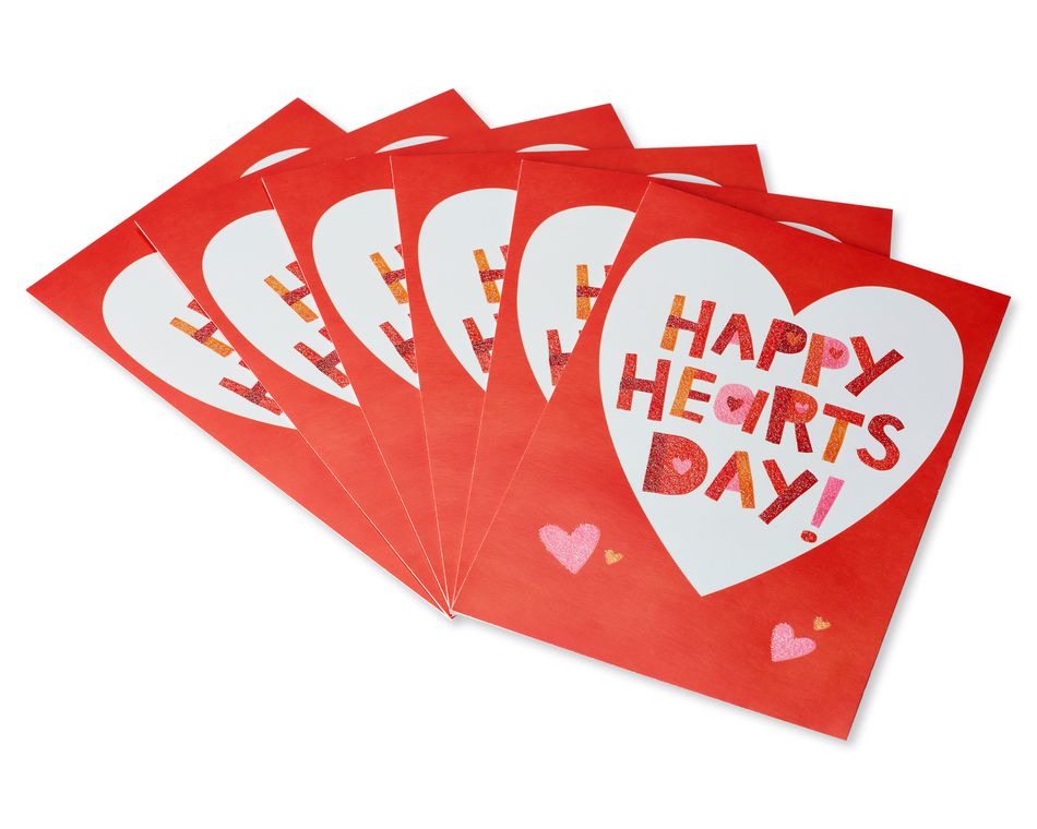 Happy Hearts Day Valentine's Day Card, 6-Count