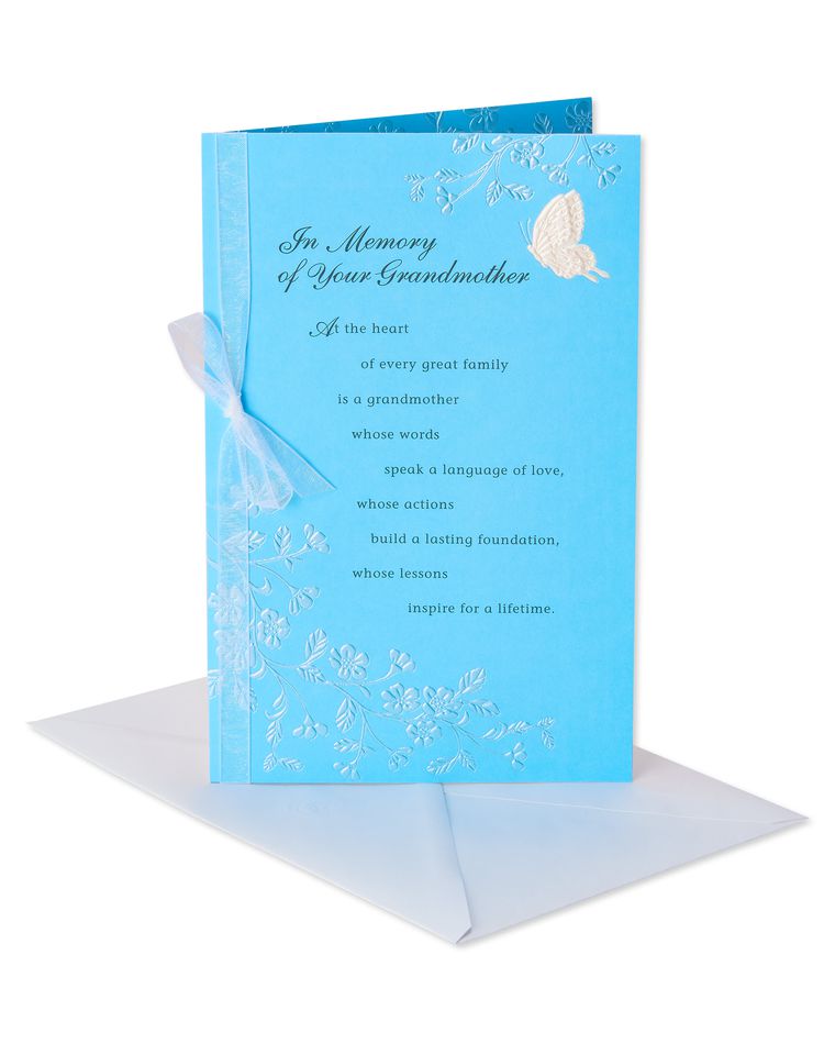In Memory of Your Grandmother Sympathy Card 