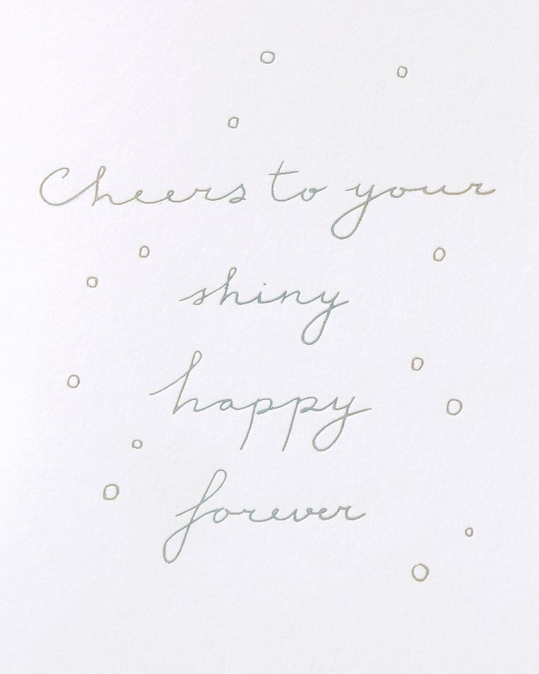 Shiny Happy Forever Wedding Greeting Card
