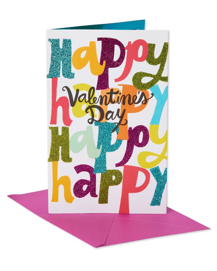 Colorful Happy Valentine's Day Card