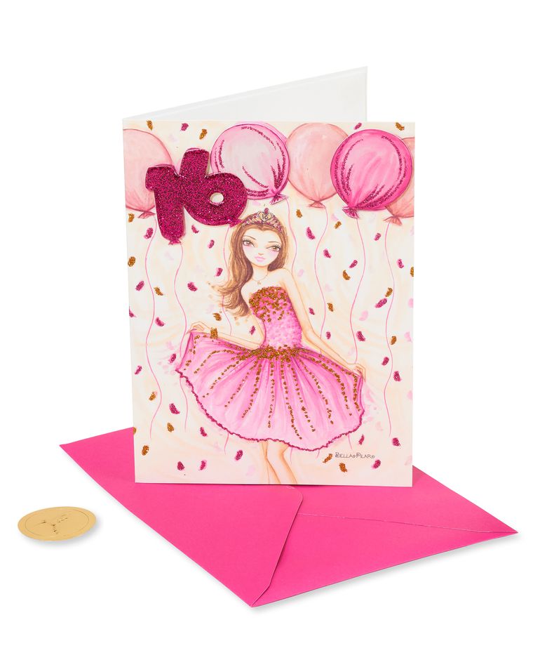 Sweet 16 Dress Birthday Greeting Card- Designed by Bella Pilar
