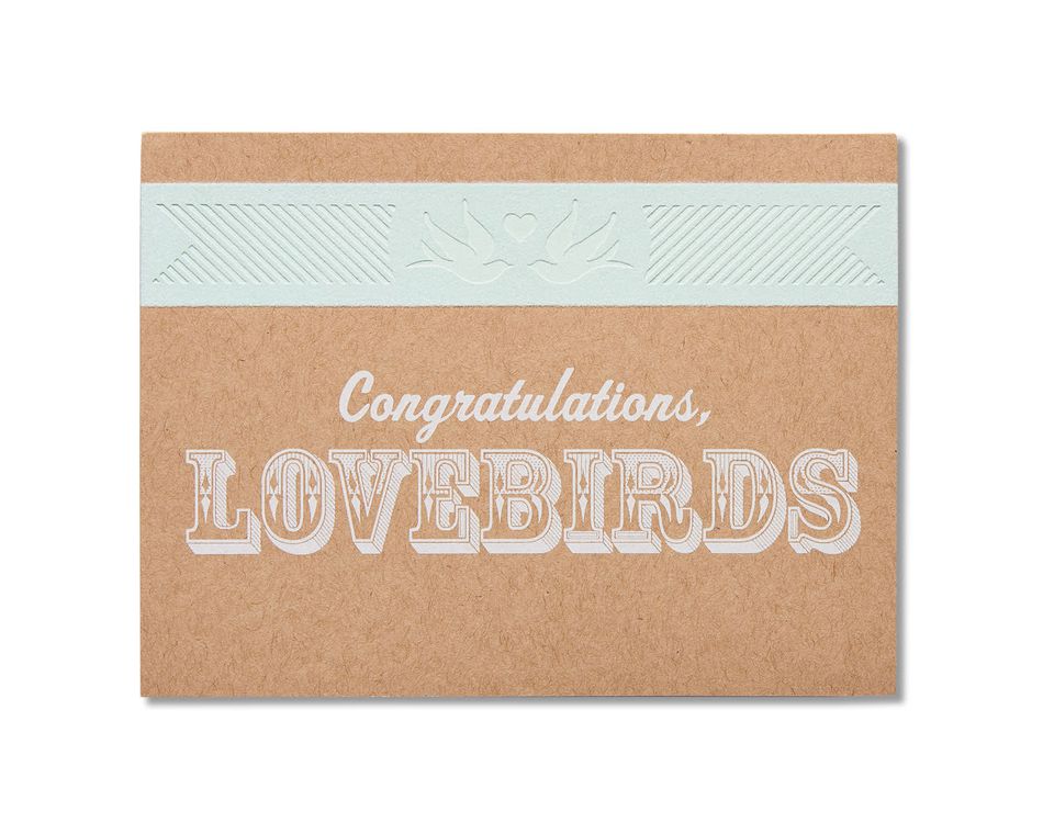 lovebirds wedding card