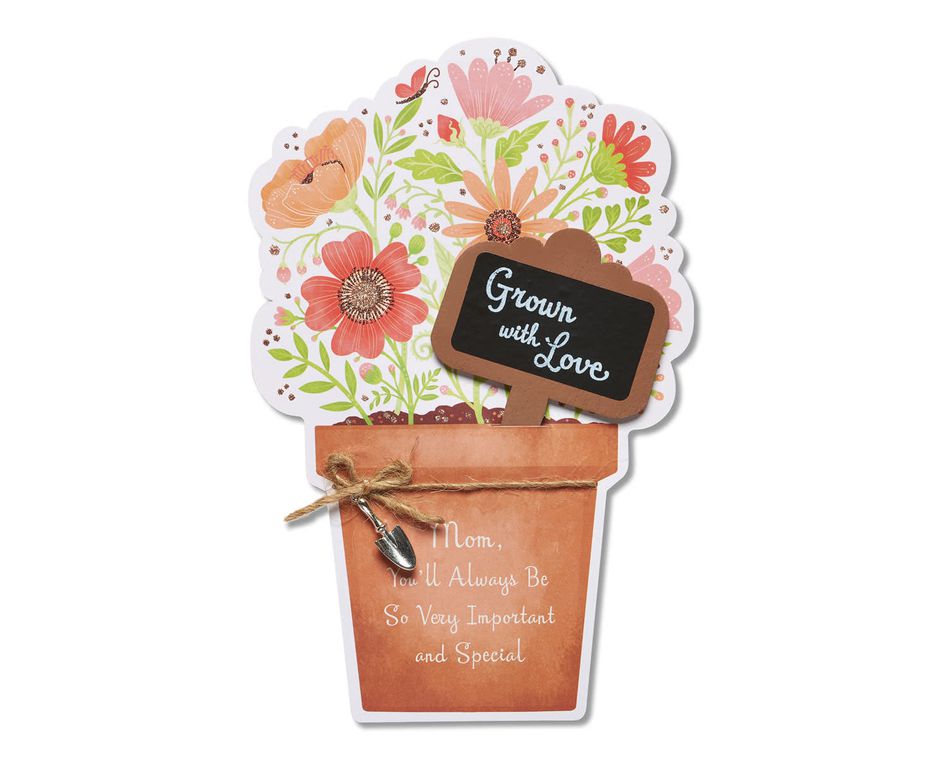grown with love mother's day card
