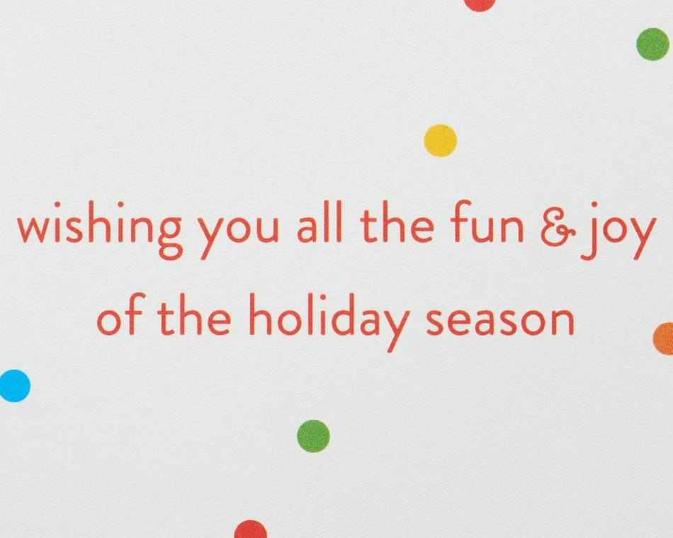 Fun & Joy Christmas Greeting Card with Detachable Ornament