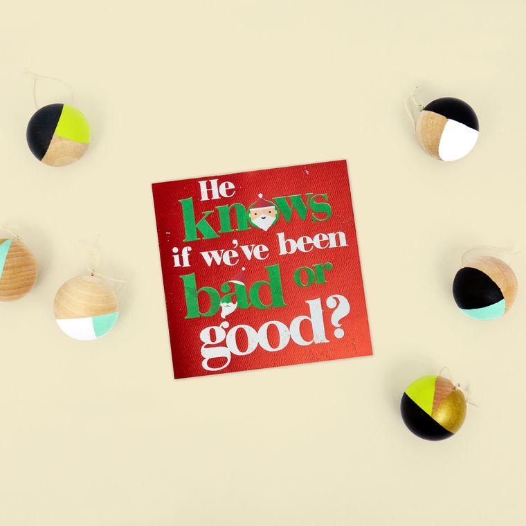Bad or Good Christmas Greeting Card