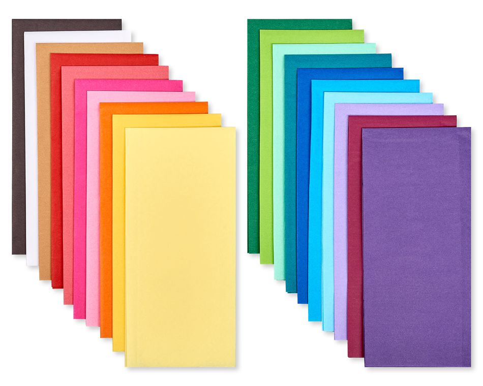 Basic Multicolor Assortment Tissue Paper, 20-Sheets