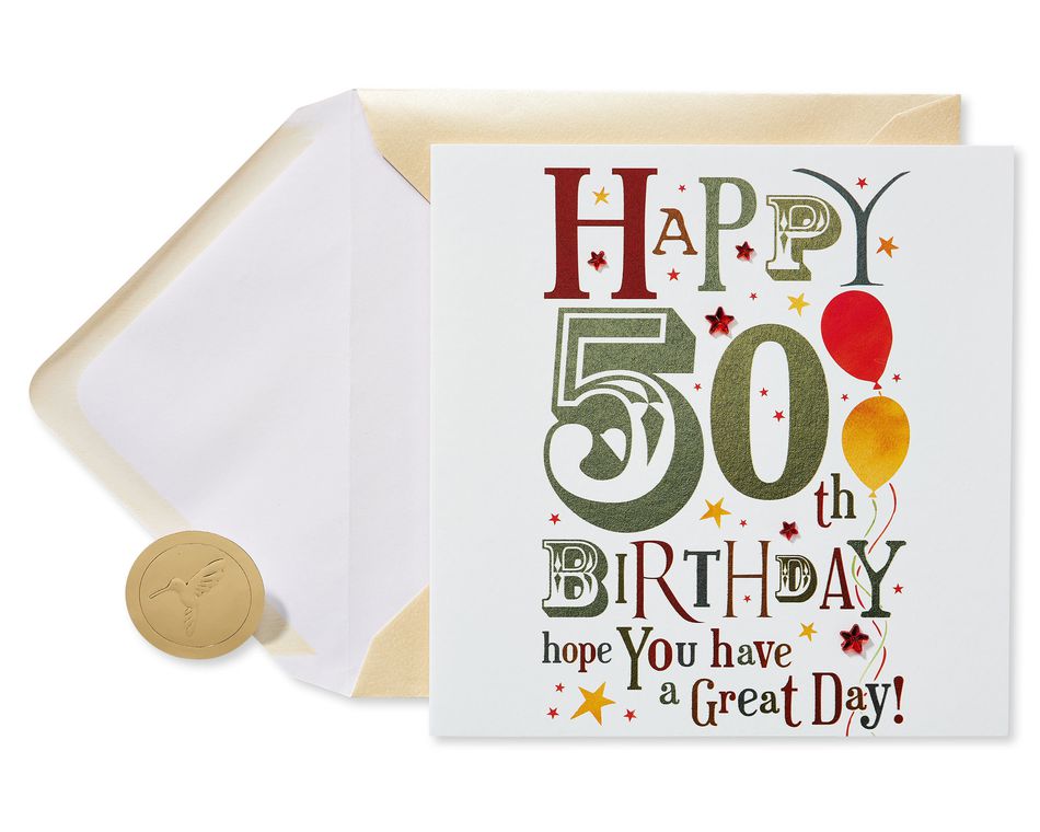 Happy 50th Birthday Greeting Card 