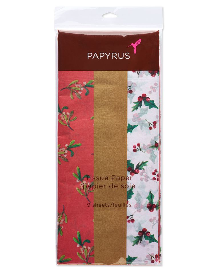 Poinsettia Holiday Tissue Paper Bundle