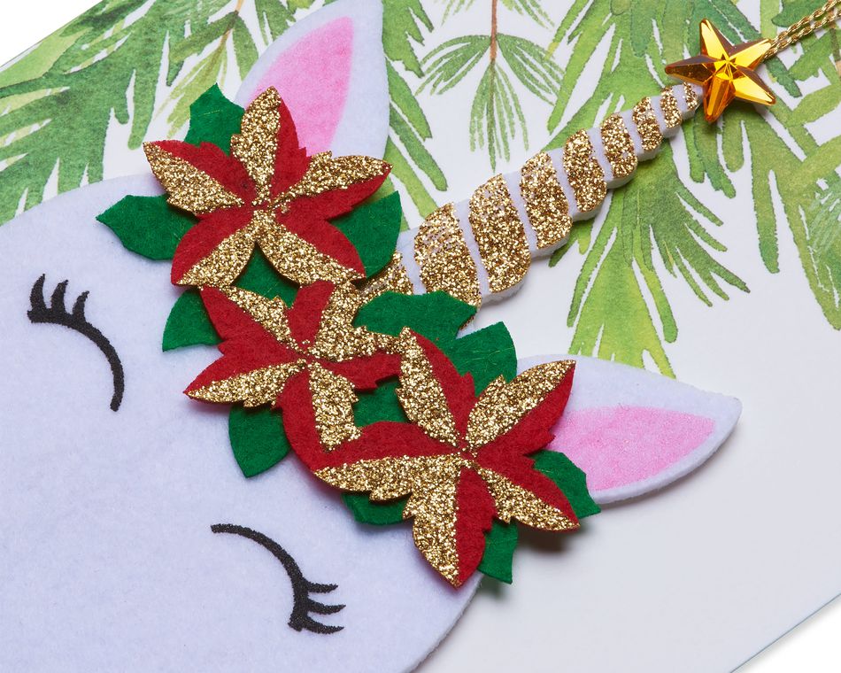 Unicorn Hangable Ornament & Christmas Holiday Card Papyrus for sale online 