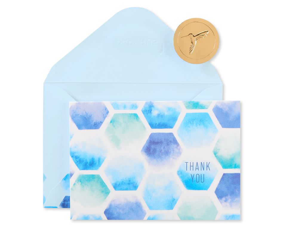 Hexagon Pattern Blank Cards with Envelopes, 14-Count