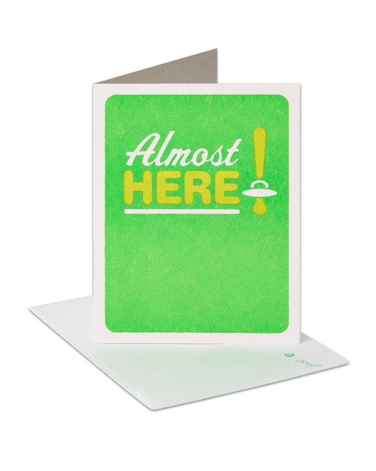 Almost Here Baby Congratulations Card