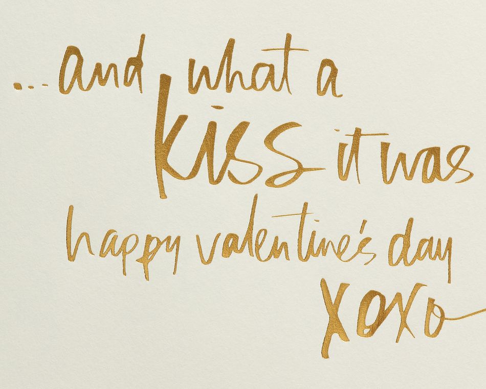 Papyrus Valentine's Day Card Love You Miss You Kiss You Letterpress SIMPLE OOP 