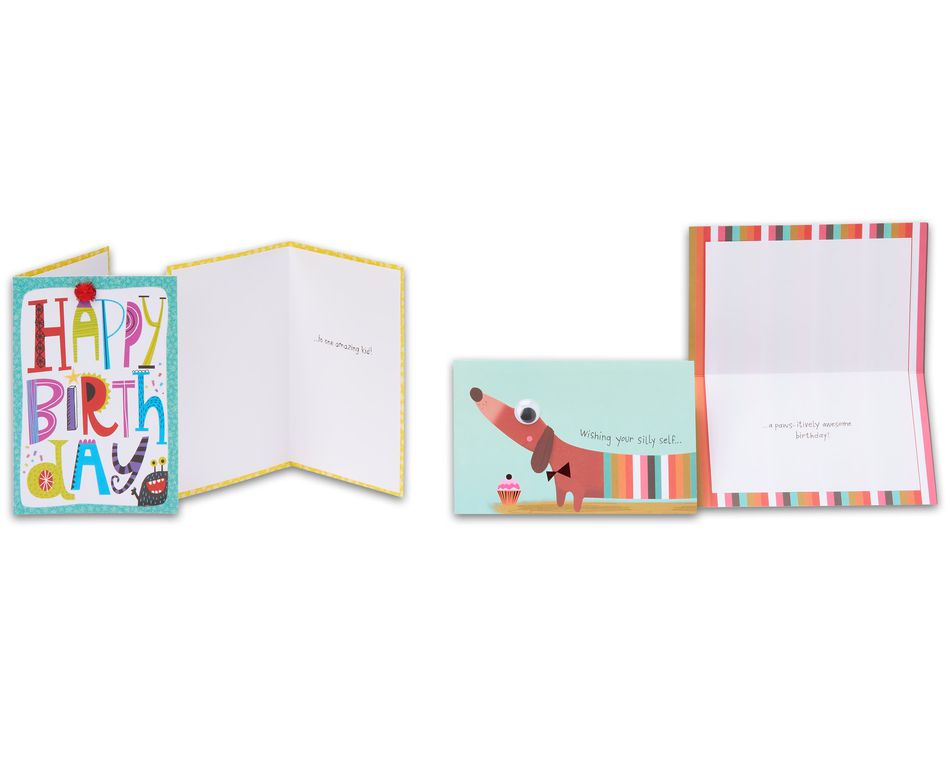 Kids Birthday Greeting Card Collection, 8-Count