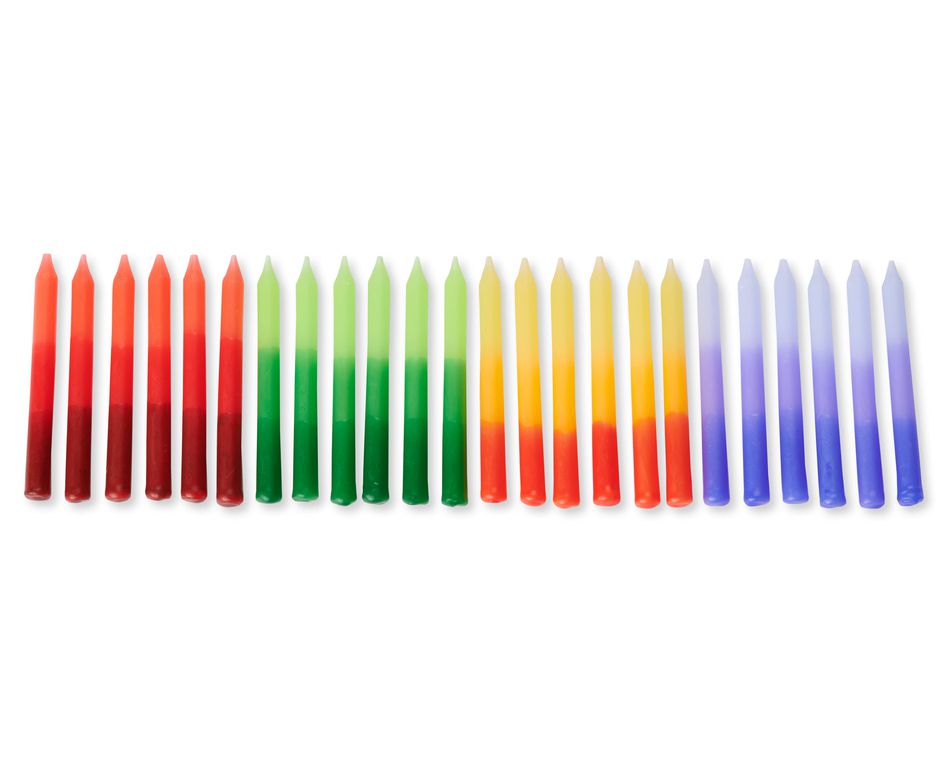 Ombré Birthday Candles, 24-Count