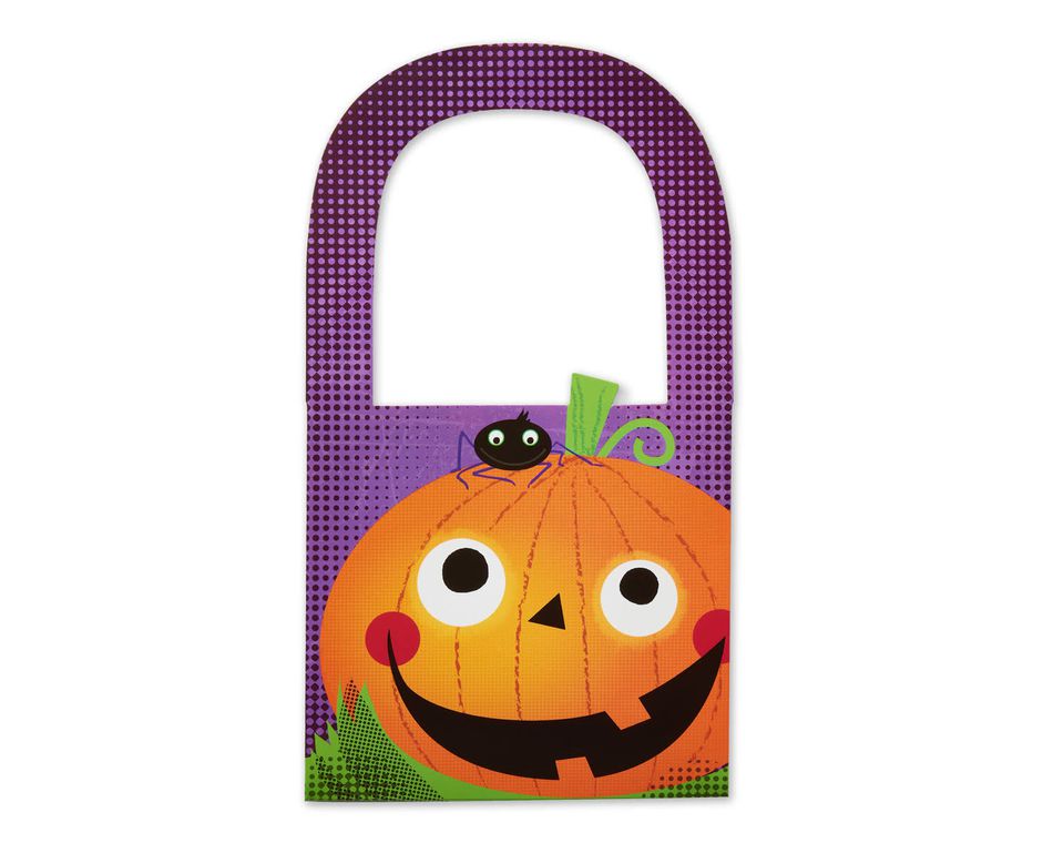 Mini Halloween Treat Bag, Smiling Pumpkin