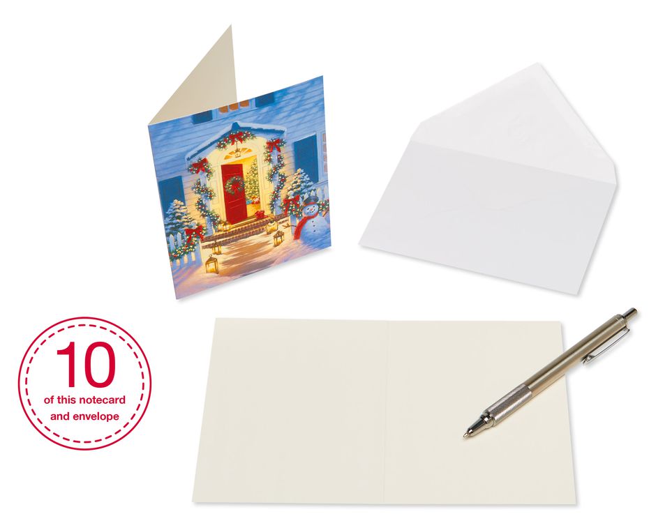 Assorted Christmas Note Cards and Envelopes, 30-Count