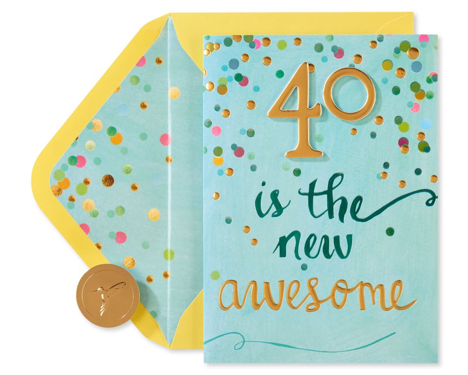 40 Is The New Awesome 40th Birthday Greeting Card