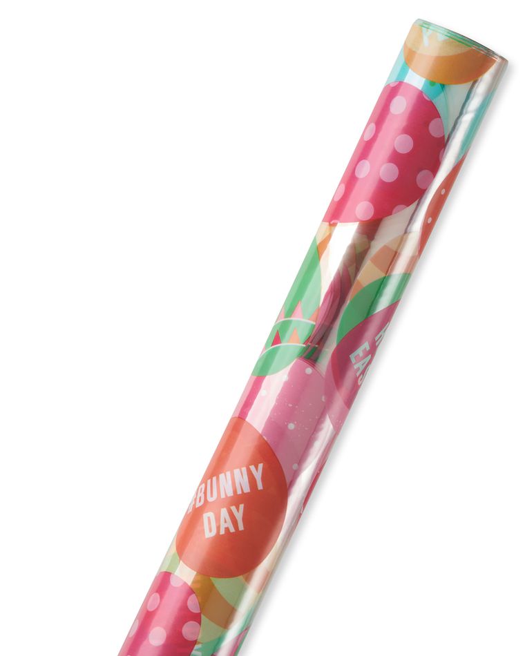 Bunny Day Cellophane Wrapping Paper, 2.5 ft x 3.33 yd, 25 Sq. Ft. Total