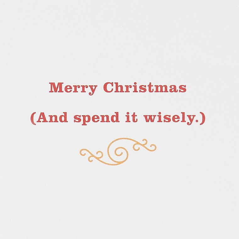 Moolah Christmas Money and Gift Card Holder Greeting Card
