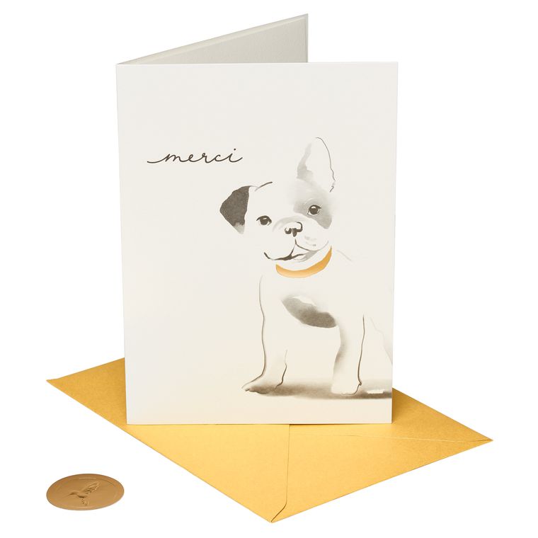 French Bulldog Thank You Greeting Card